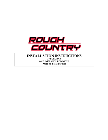 Installation Manual